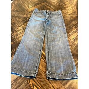 7 For All Mankind Cropped Jeans Women 27 Preppy Academia Twee Coquette Grunge